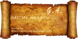Gálfi Adrián névjegykártya
